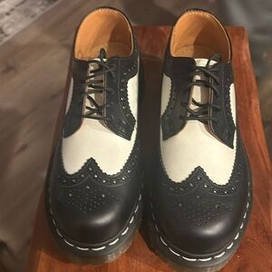 Dr. Marten’s black and white Saddle Shoes